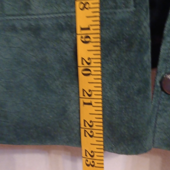 Bernardo Green Blazer Classic Cut Suede Large - Picture 7 of 9